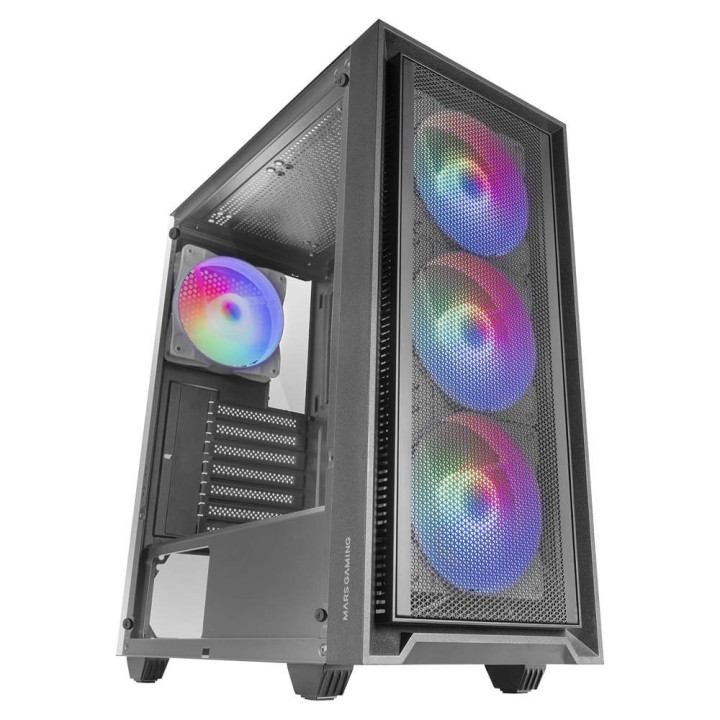 Caixa ATX Mars Gaming MC-AIR Tempered Glass FRGB Preta
