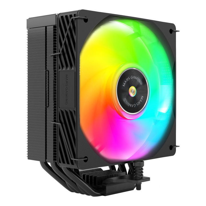 Mars Gaming MCPUX5ARGB Sistema de Arrefecimento de Computador Processador Arrefecimento a ar 12 cm Preto 1 unidade(s)