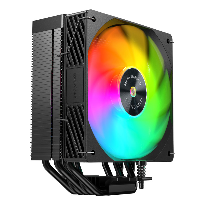 Mars Gaming MCPUX5ARGB Sistema de Arrefecimento de Computador Processador Arrefecimento a ar 12 cm Preto 1 unidade(s)