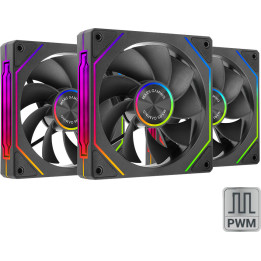 Ventoinha Mars Gaming MF-LINKFINITYKIT2 120mm ARGB Preta 3 unidade(s)