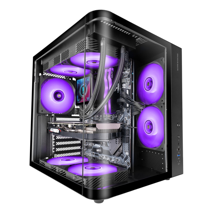 Mars Gaming MC-CURV Midi Tower Preto