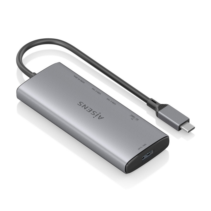 AISENS ASUC-6P029-GR base & duplicador de portas Com fios USB 3.2 Gen 1 (3.1 Gen 1) Type-C Cinzento