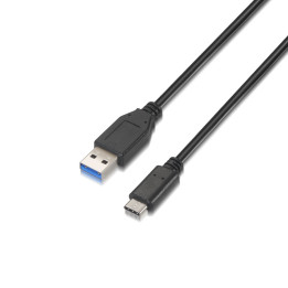 AISENS A107-0060 cabo USB USB 3.2 Gen 2 (3.1 Gen 2) 1 m USB A USB C Preto