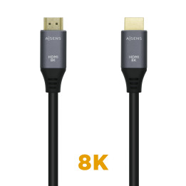 AISENS A150-0427 cabo HDMI 1,5 m HDMI Type A (Standard) Preto, Cinzento