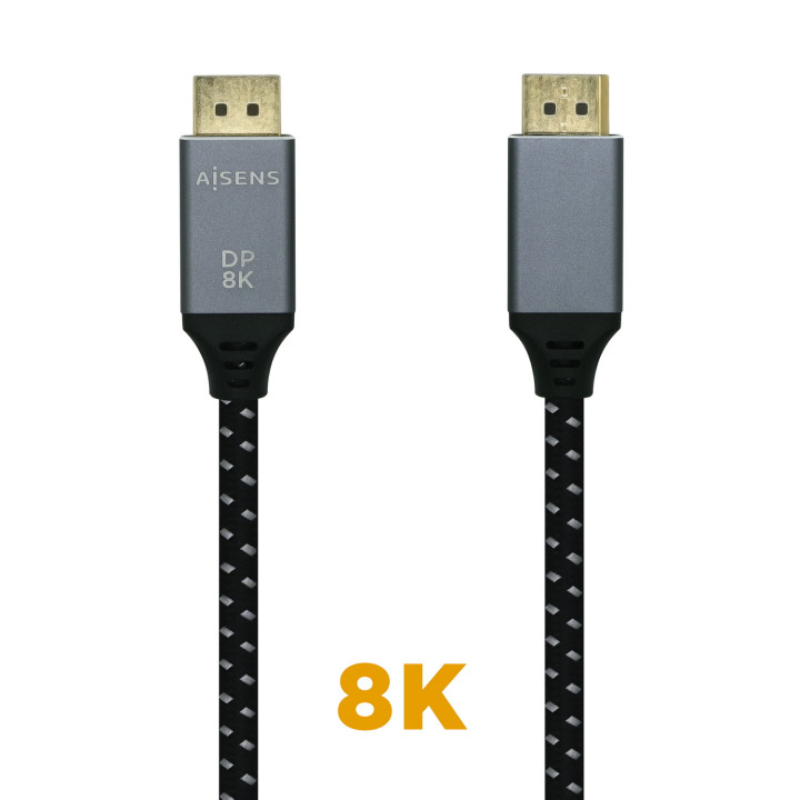 AISENS A149-0435 cabo DisplayPort 1 m Preto, Cinzento