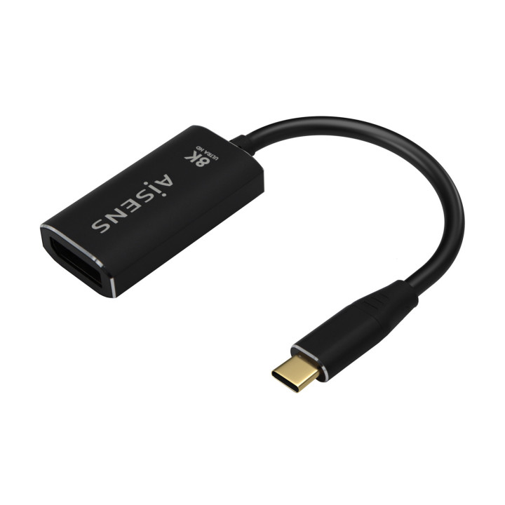 AISENS A109-0690 adaptador de cabo de vídeo 0,15 m USB Type-C DisplayPort Preto
