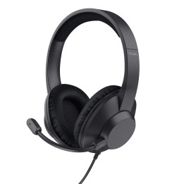 Trust Ayda Max Auscultadores Com fios Fita de cabeça Chamadas Música USB Type-C   USB Type-A Preto