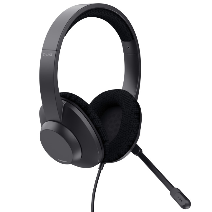 Trust Ayda Max Auscultadores Com fios Fita de cabeça Chamadas Música USB Type-C   USB Type-A Preto