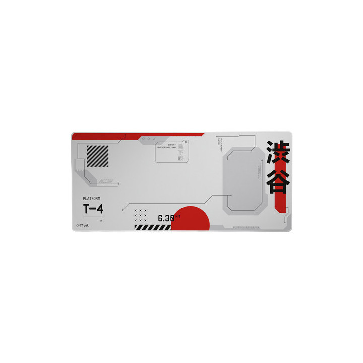 Trust GXT 759 XXL Tapete Gaming Preto, Cinzento, Vermelho, Branco