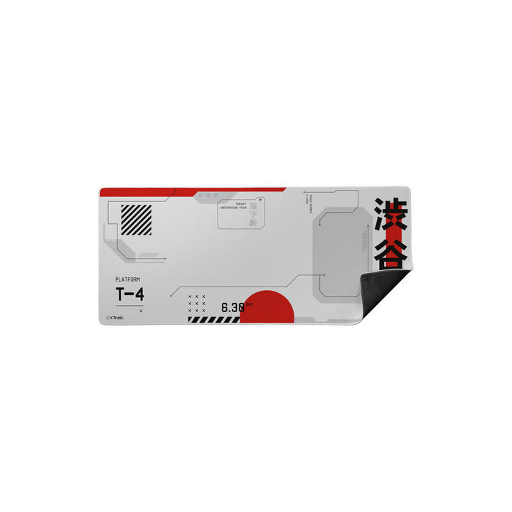 Trust GXT 759 XXL Tapete Gaming Preto, Cinzento, Vermelho, Branco