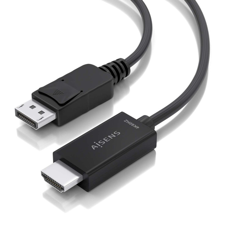 AISENS A125-0893 adaptador de cabo de vídeo 1,5 m DisplayPort HDMI Type A (Standard) Preto