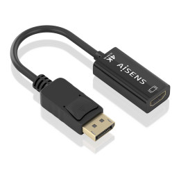 AISENS A125-0905 adaptador de cabo de vídeo 0,15 m DisplayPort HDMI Type A (Standard) Preto