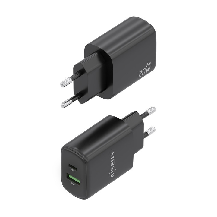 AISENS A110-0910 carregador de dispositivos móveis Universal Preto AC Carregamento rápido Interior