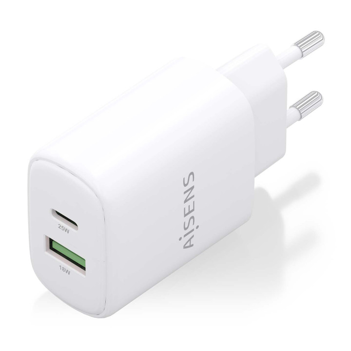 AISENS A110-0911 carregador de dispositivos móveis Universal Branco AC Carregamento rápido Interior