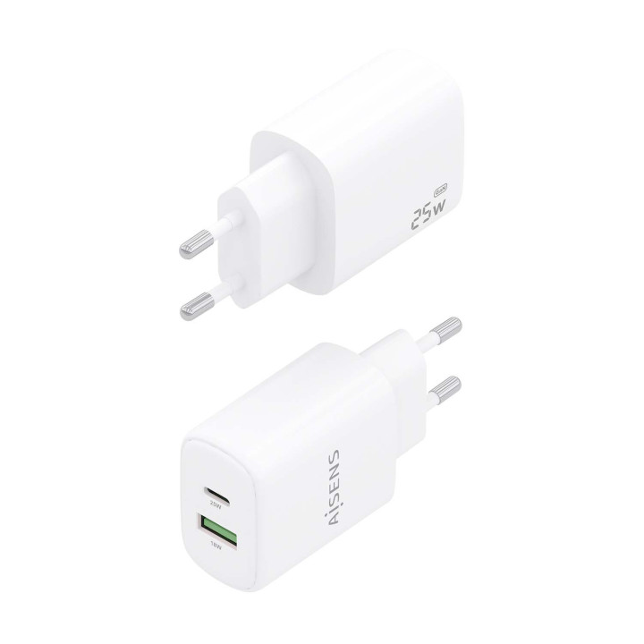 AISENS A110-0911 carregador de dispositivos móveis Universal Branco AC Carregamento rápido Interior