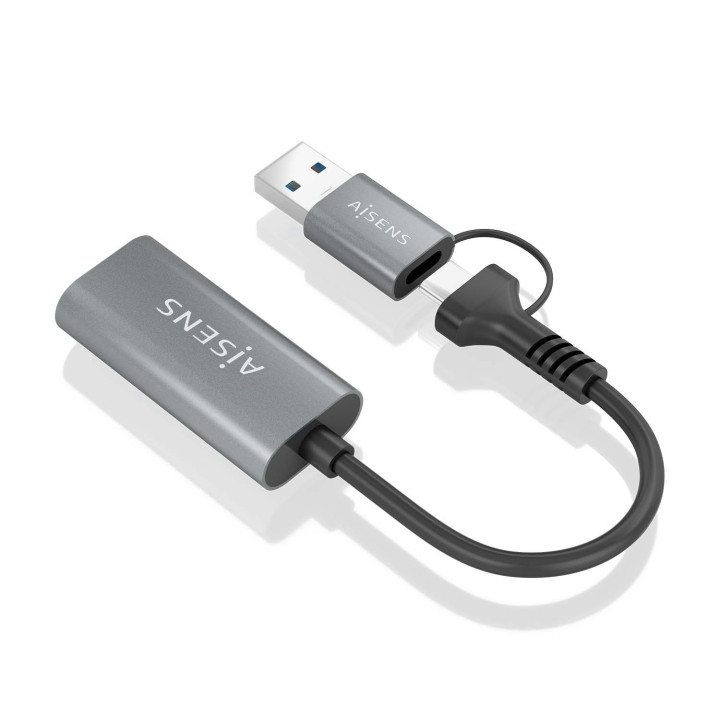 AISENS A109-0913 adaptador gráfico USB 1920 x 1080 pixels Cinzento