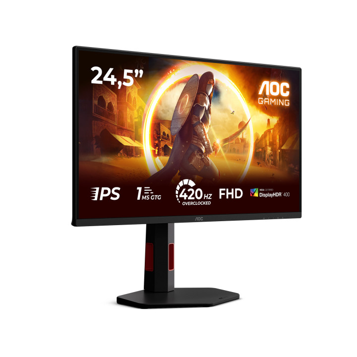 AOC G4 25G4KUR monitor de ecrã 62,2 cm (24.5") 1920 x 1080 pixels Full HD LED Preto, Vermelho