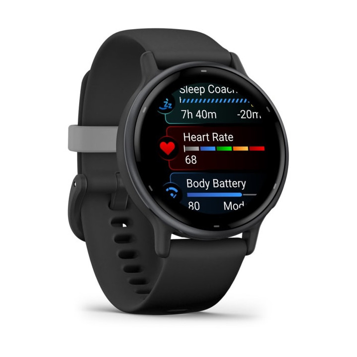 Garmin Vivoactive 5 3,05 cm (1.2") AMOLED 42 mm Digital 390 x 390 pixels Ecrã táctil Preto Wi-Fi GPS