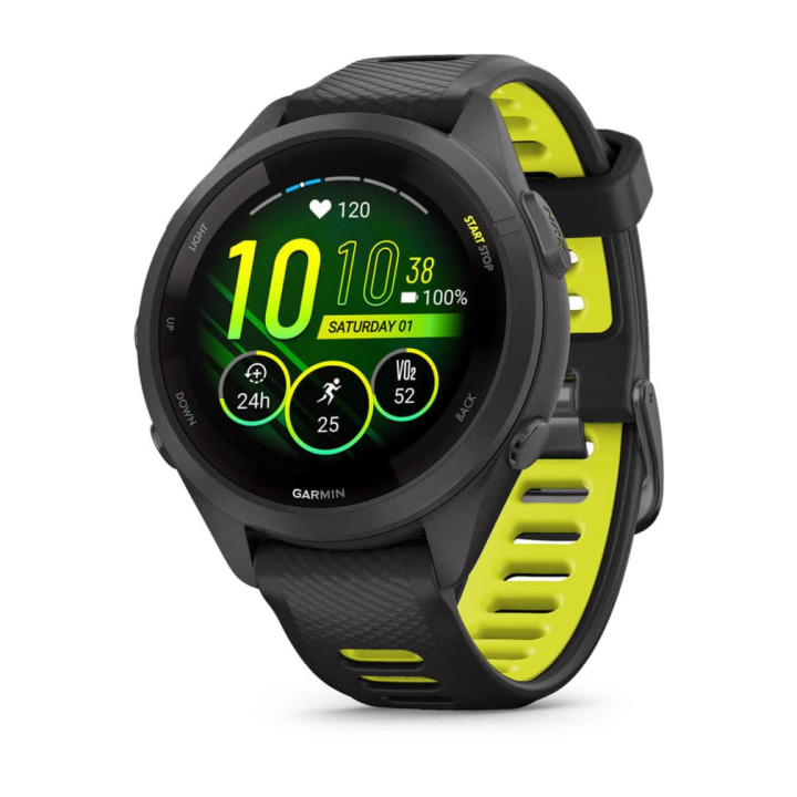 Garmin Forerunner 265S 2,79 cm (1.1") AMOLED 42 mm Digital 360 x 360 pixels Ecrã táctil Preto, Cinzento Wi-Fi GPS