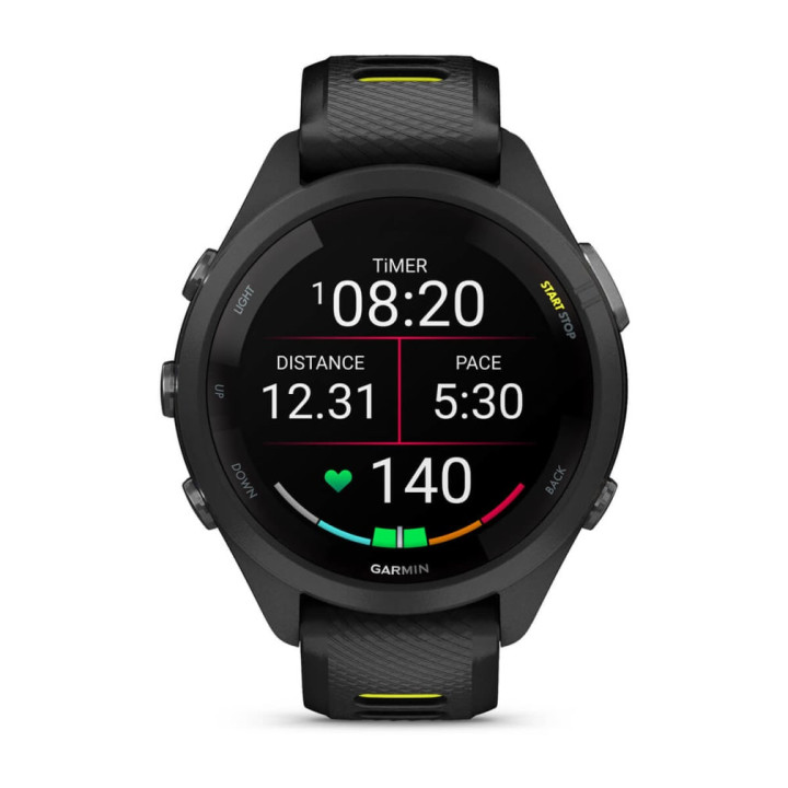 Garmin Forerunner 265S 2,79 cm (1.1") AMOLED 42 mm Digital 360 x 360 pixels Ecrã táctil Preto, Cinzento Wi-Fi GPS