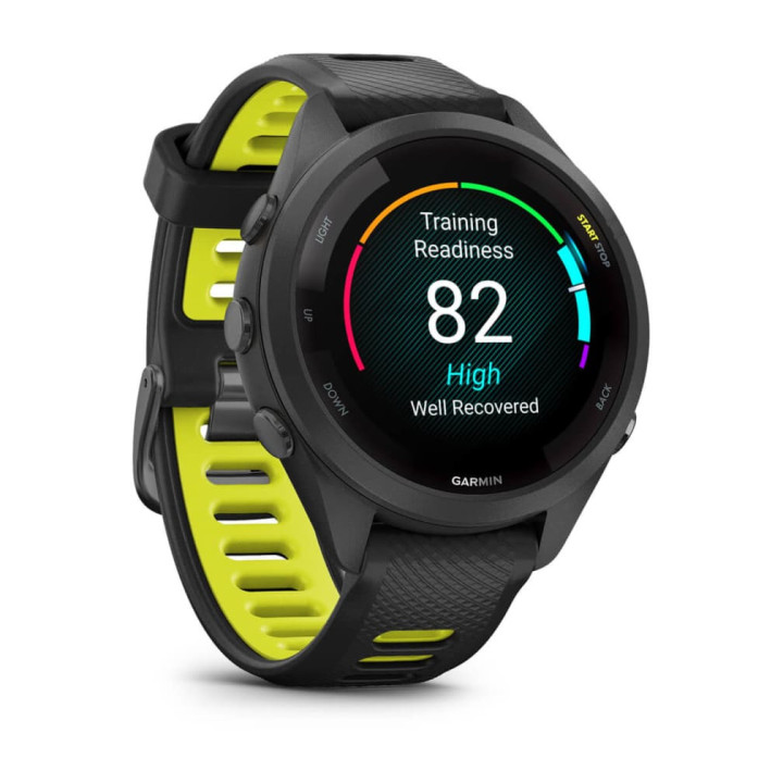 Garmin Forerunner 265S 2,79 cm (1.1") AMOLED 42 mm Digital 360 x 360 pixels Ecrã táctil Preto, Cinzento Wi-Fi GPS