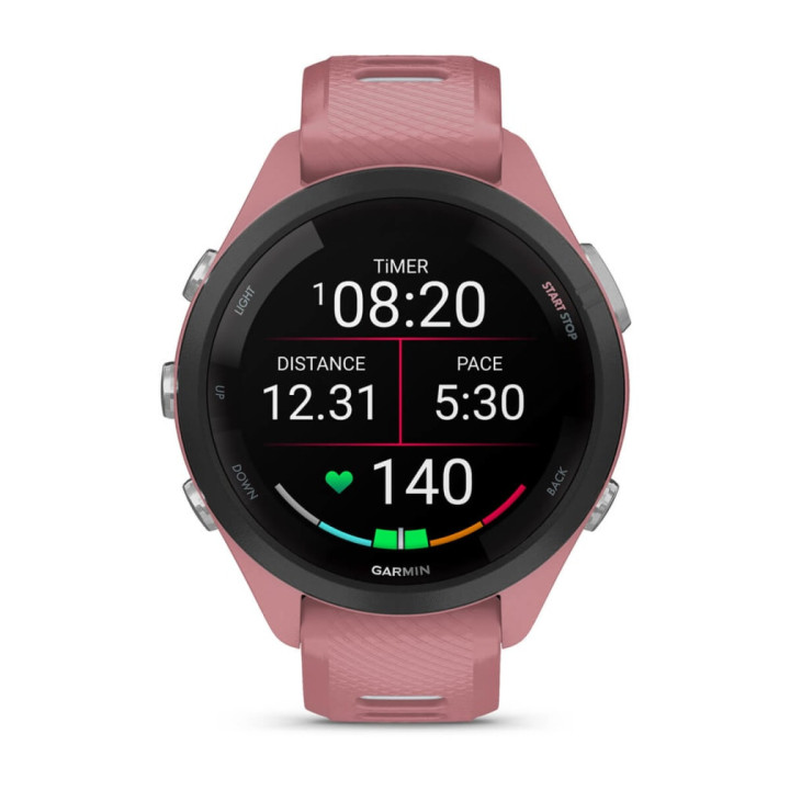 Garmin Forerunner 265S 2,79 cm (1.1") AMOLED 42 mm Digital 360 x 360 pixels Ecrã táctil Preto, Rosa Wi-Fi GPS
