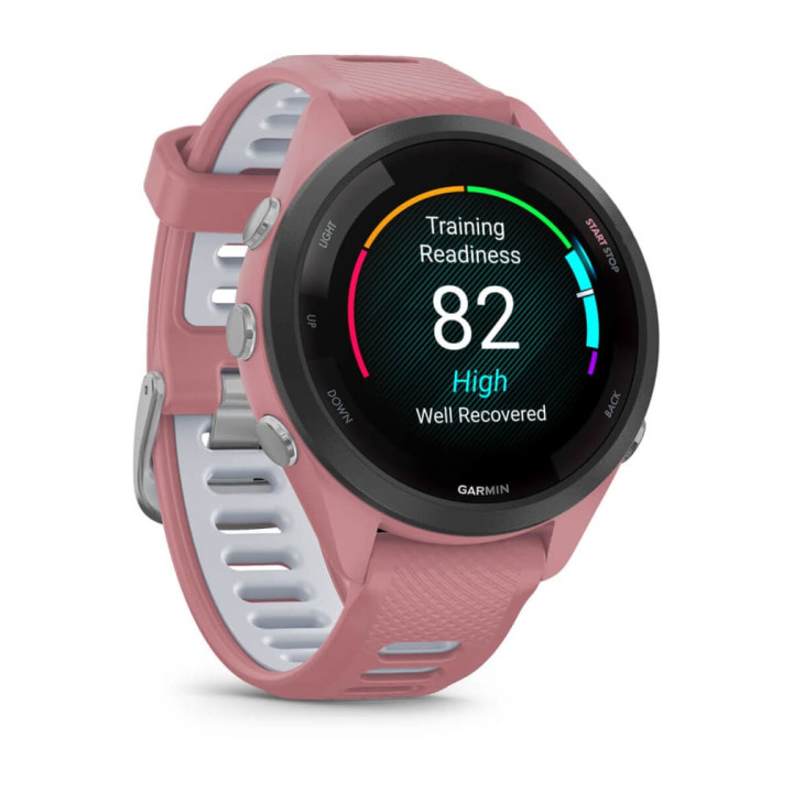 Garmin Forerunner 265S 2,79 cm (1.1") AMOLED 42 mm Digital 360 x 360 pixels Ecrã táctil Preto, Rosa Wi-Fi GPS