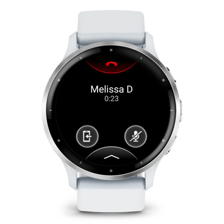 Garmin Venu 3 3,56 cm (1.4") AMOLED 45 mm Digital 454 x 454 pixels Ecrã táctil Prateado, Branco Wi-Fi GPS