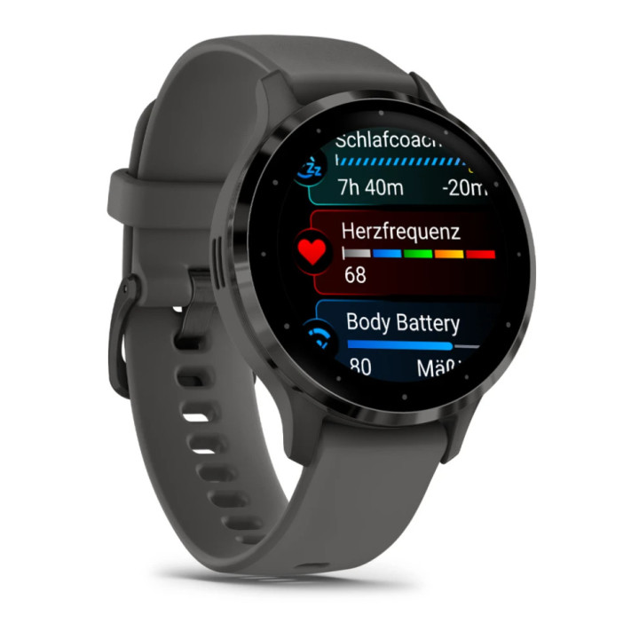 Garmin Venu 3S 3,05 cm (1.2") AMOLED 41 mm Digital 390 x 390 pixels Ecrã táctil Cinzento Wi-Fi GPS