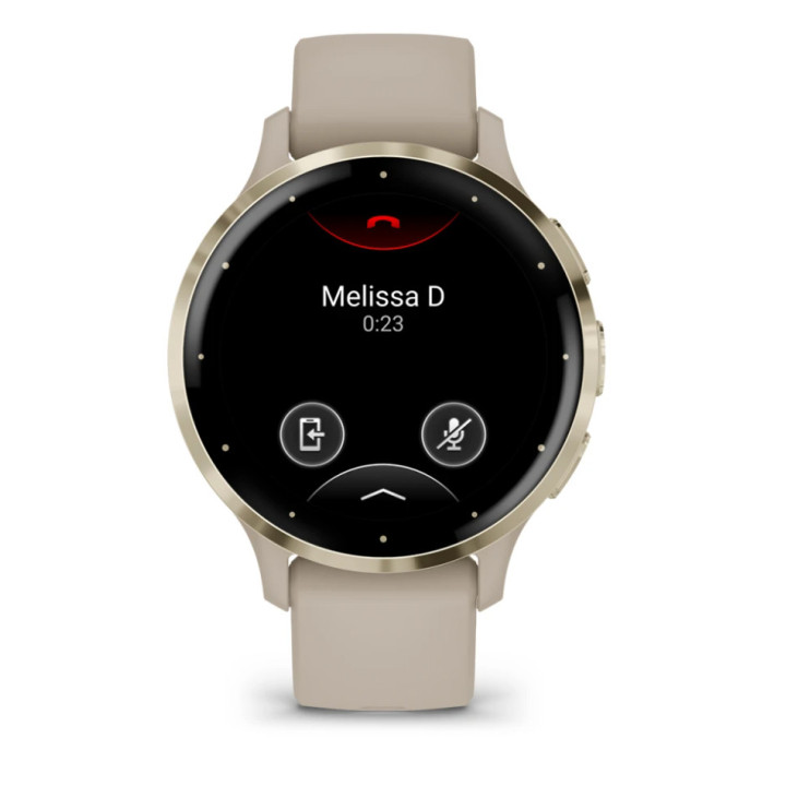 Garmin Venu 3S 3,05 cm (1.2") AMOLED 41 mm Digital 390 x 390 pixels Ecrã táctil Dourado, Cinzento Wi-Fi GPS