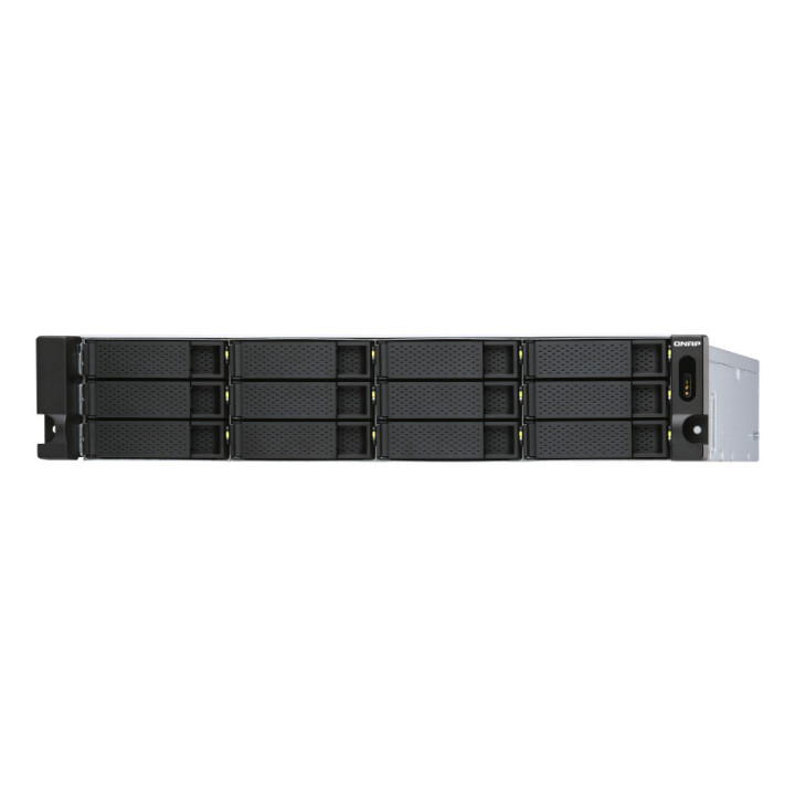 QNAP TL-R1200S-RP Caixa para Discos Rígidos Compartimento HDD SSD Preto, Cinzento 2.5 3.5"