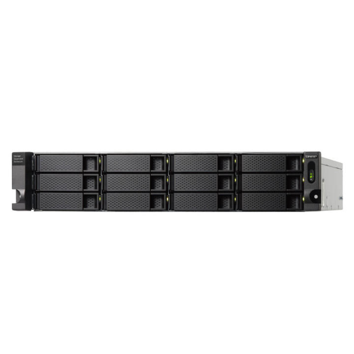 QNAP TL-R1200C-RP Caixa para Discos Rígidos Compartimento HDD SSD Preto, Cinzento 2.5 3.5"