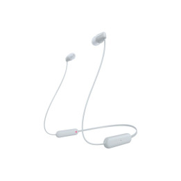 Sony WI-C100 Auscultadores Sem fios Intra-auditivo Chamadas Música Bluetooth Branco