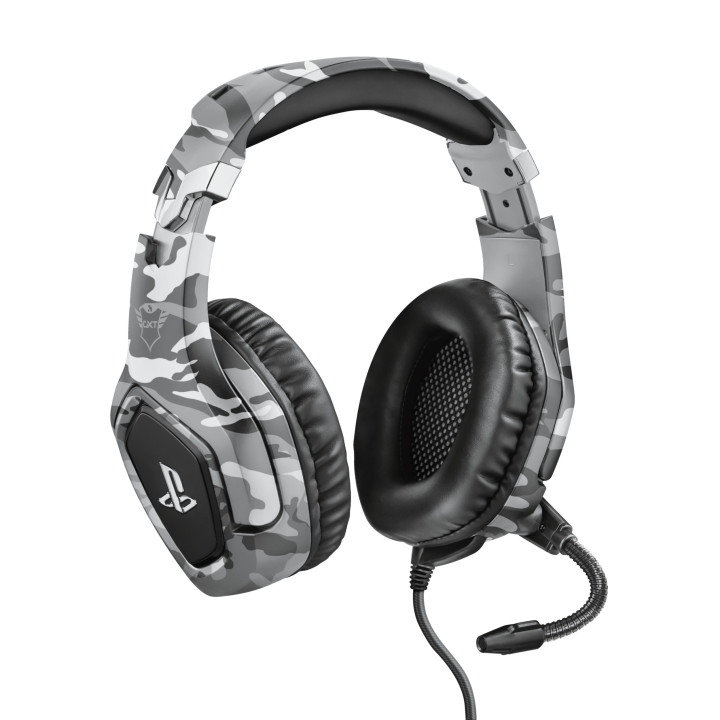 Trust GXT 488 Forze PS4 Auscultadores Com fios Fita de cabeça Jogos Preto, Cinzento