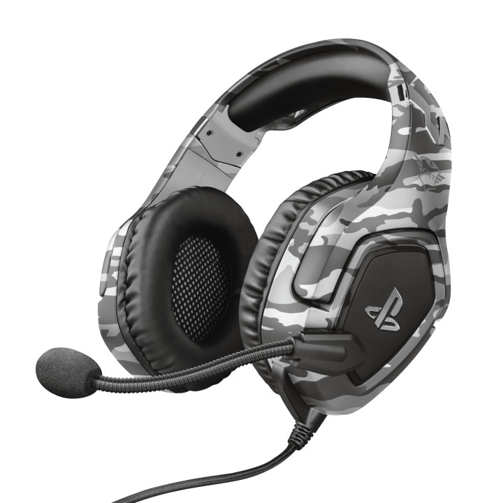 Trust GXT 488 Forze PS4 Auscultadores Com fios Fita de cabeça Jogos Preto, Cinzento
