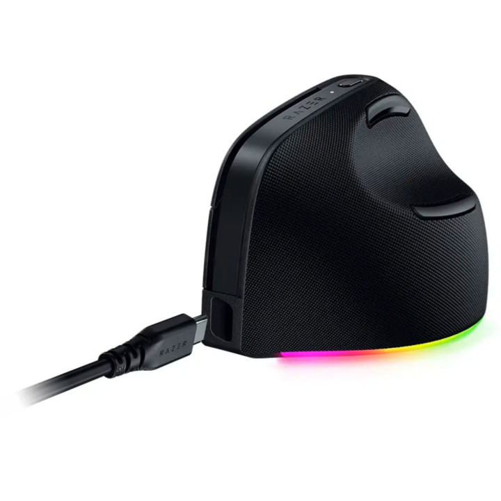 Rato RAZER Pro Click V2 Vertical RF Wireless + Bluetooth + USB-C Ótico 30000 DPI