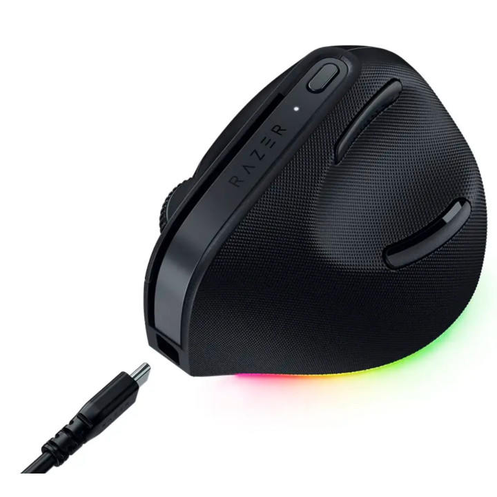 Rato RAZER Pro Click V2 Vertical RF Wireless + Bluetooth + USB-C Ótico 30000 DPI