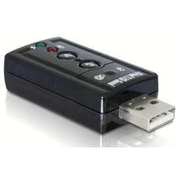 DeLOCK 61645 adaptador para cabos USB 2.0 2x 3,5 Preto