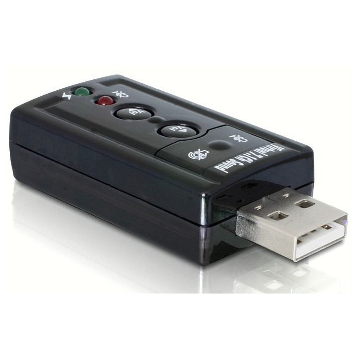 DeLOCK 61645 adaptador para cabos USB 2.0 2x 3,5 Preto