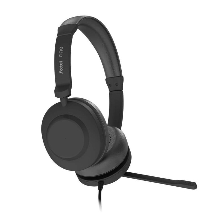 Axtel AXH-ONEUCD auscultador Auscultadores Com fios Fita de cabeça Escritório Call center USB Type-A Preto