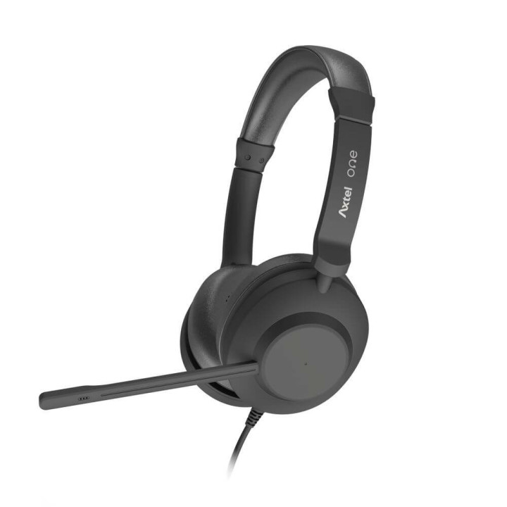 Axtel AXH-ONEUCD auscultador Auscultadores Com fios Fita de cabeça Escritório Call center USB Type-A Preto
