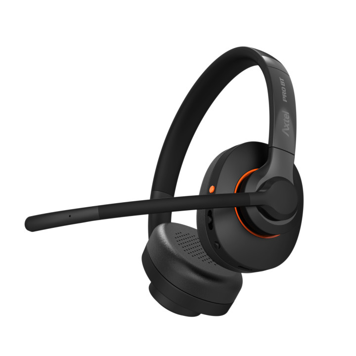 Axtel Pro BT duo Auscultadores Sem fios Fita de cabeça Escritório Call center USB Type-C Bluetooth Preto, Laranja