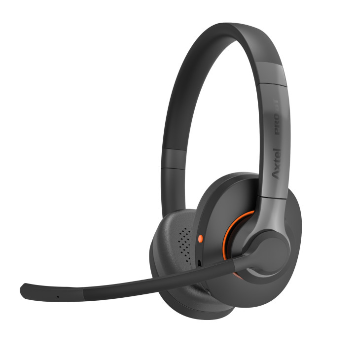 Axtel Pro BT duo Auscultadores Sem fios Fita de cabeça Escritório Call center USB Type-C Bluetooth Preto, Laranja