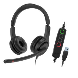 Axtel VOICE UC28 stereo USB-A Auscultadores Com fios Fita de cabeça Escritório Call center USB Type-A Preto