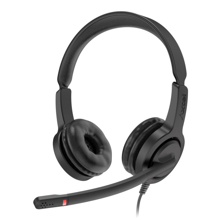 Axtel VOICE UC28-35 stereo USB-A Auscultadores Com fios Fita de cabeça Escritório Call center USB Type-A Preto