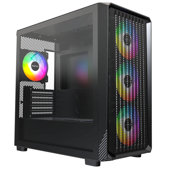 Caixa Montech X5M ARGB Micro-ATX Preto