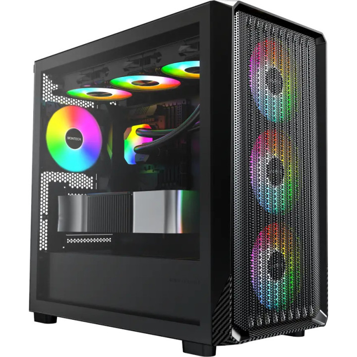 Caixa Montech X5M ARGB Micro-ATX Preto