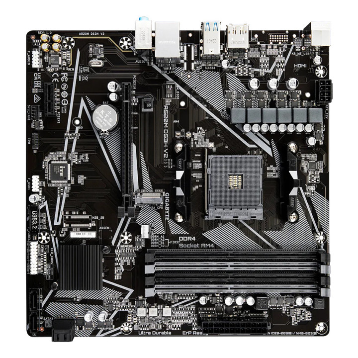 GIGABYTE A520M DS3H V2 motherboard Socket AM4 micro ATX