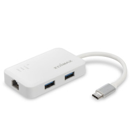 Edimax EU-4308 base & duplicador de portas USB 3.2 Gen 1 (3.1 Gen 1) Type-C Branco