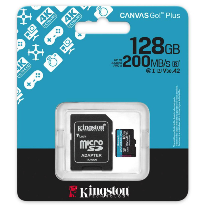 Cartão de Memória SD Kingston Technology Canvas Go! Plus SDCG4/128GBER 128GB